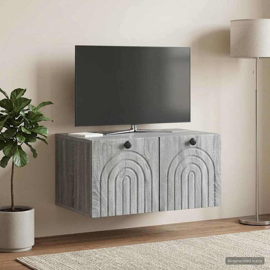 Wall-Mounted TV Cabinet 59.5 x 41 x 30 cm Grey sonoma