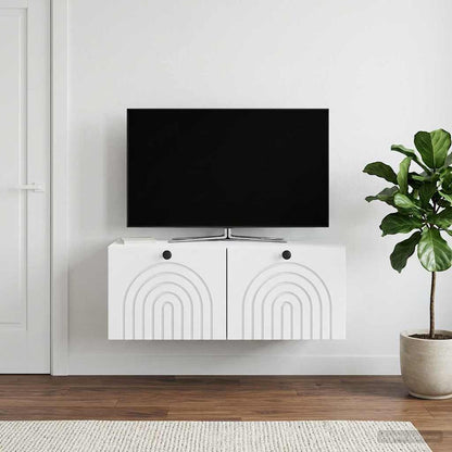 vidaXL Wall-Mounted TV Cabinet White 78.5 x 41 x 30 cm Engineered Wood 1