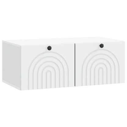 vidaXL Wall-Mounted TV Cabinet White 78.5 x 41 x 30 cm Engineered Wood 2