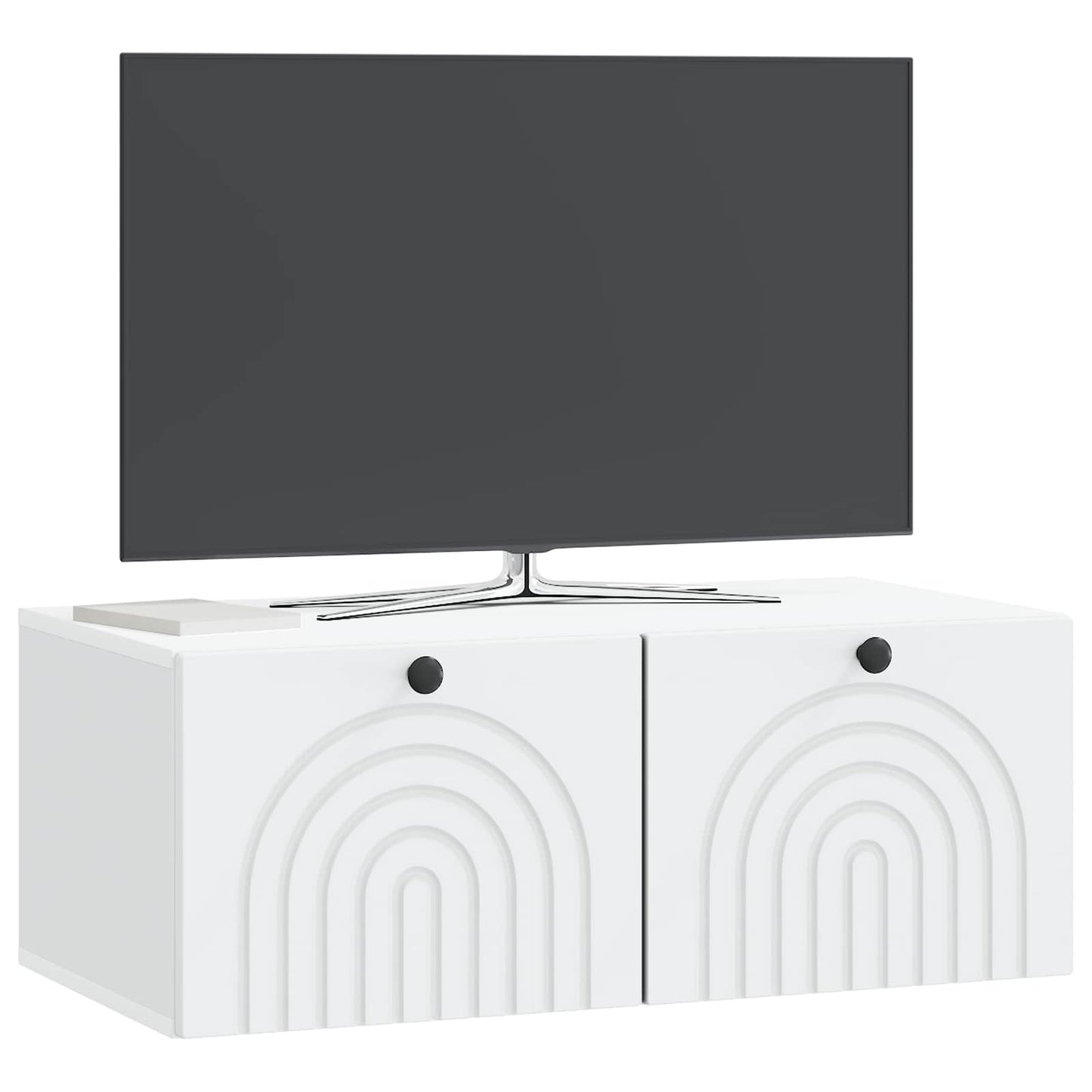 vidaXL Wall-Mounted TV Cabinet White 78.5 x 41 x 30 cm Engineered Wood 3