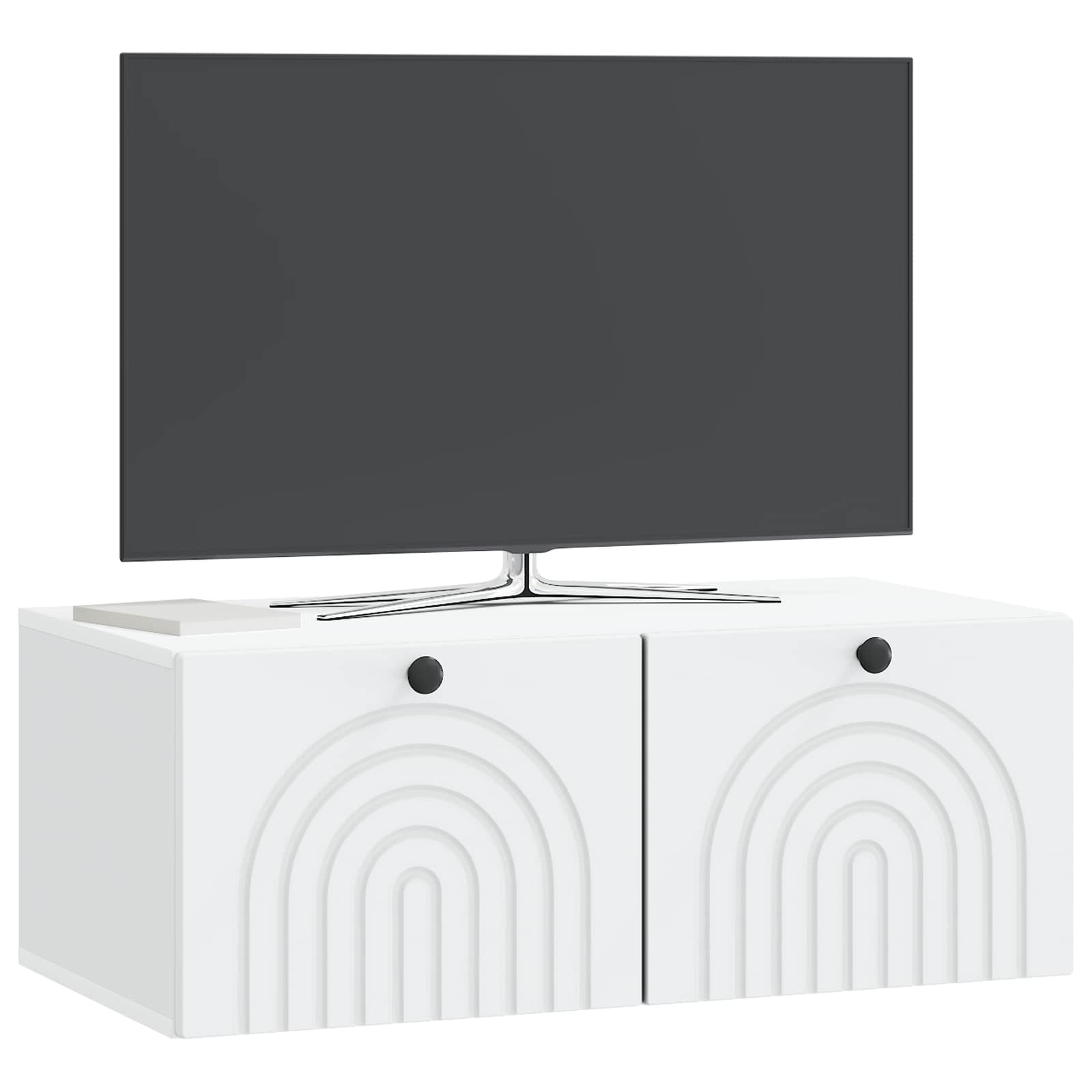 vidaXL Wall-Mounted TV Cabinet White 78.5 x 41 x 30 cm Engineered Wood 3