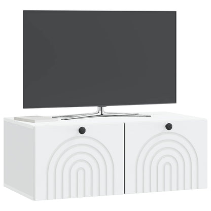 vidaXL Wall-Mounted TV Cabinet White 78.5 x 41 x 30 cm Engineered Wood 3