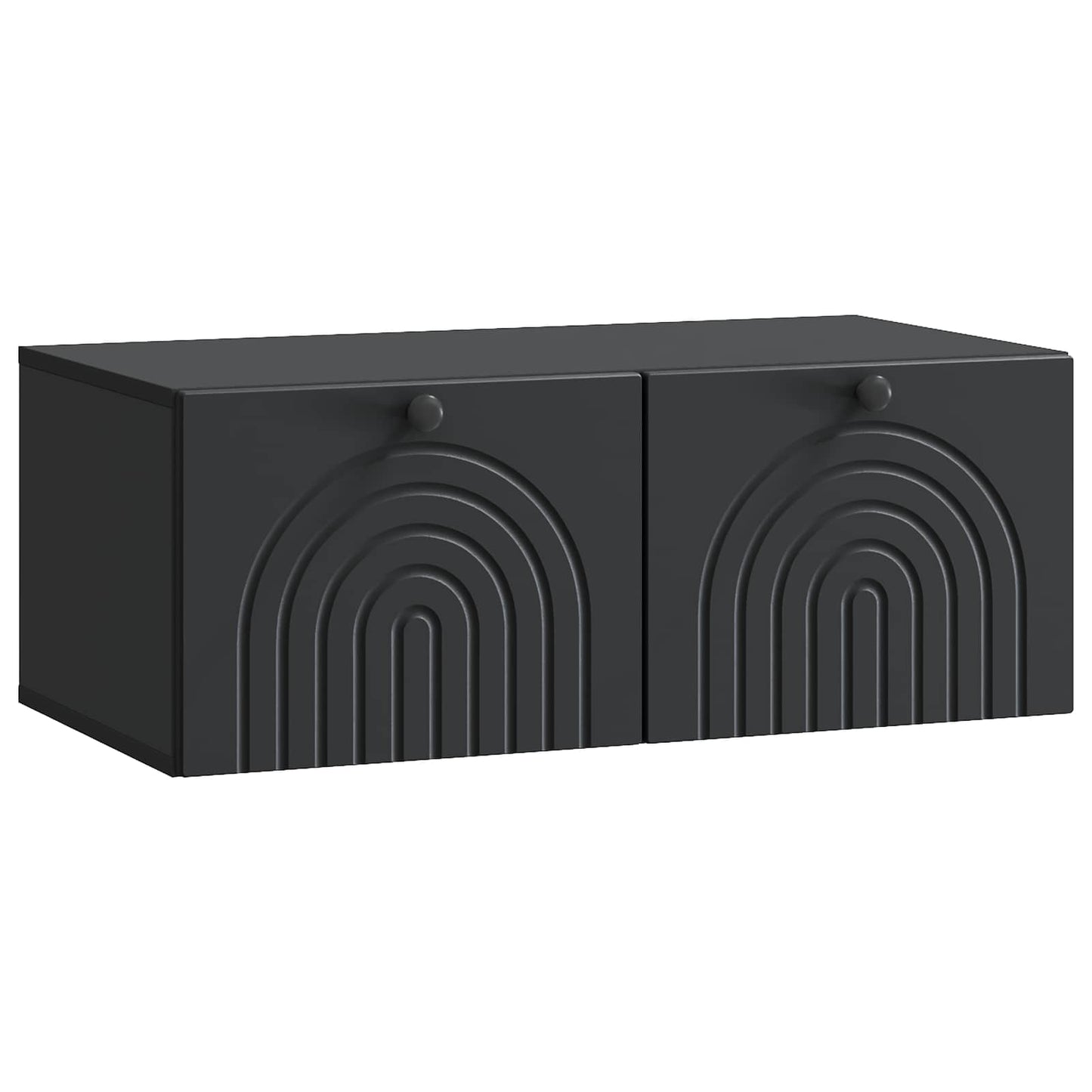 vidaXL Wall-Mounted TV Cabinet Black 78.5 x 41 x 30 cm Engineered Wood 2