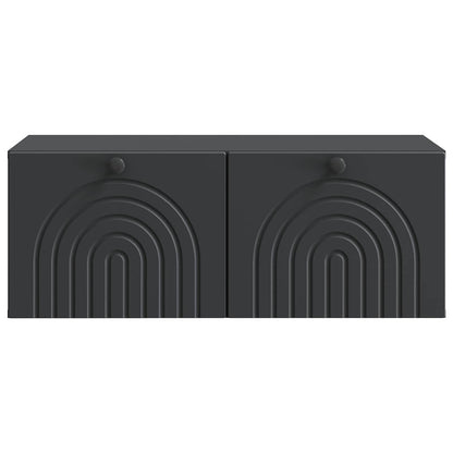 vidaXL Wall-Mounted TV Cabinet Black 78.5 x 41 x 30 cm Engineered Wood 6