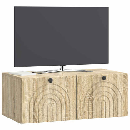 vidaXL Wall-Mounted TV Cabinet Sonoma Oak 78.5 x 41 x 30 cm 3