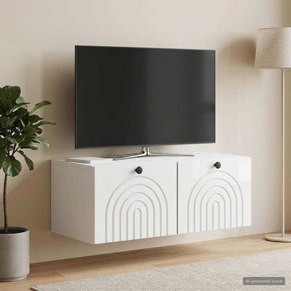 vidaXL Wall-Mounted TV Cabinet High Gloss White 78.5 x 41 x 30 cm 4