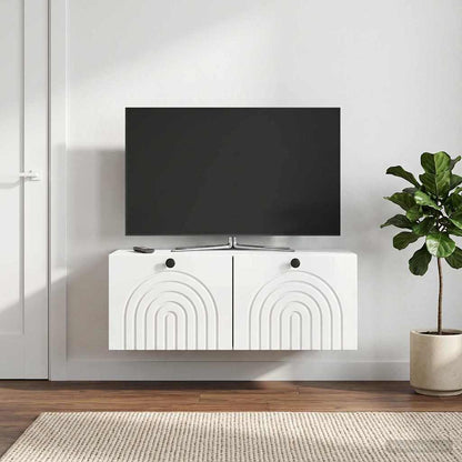 vidaXL Wall-Mounted TV Cabinet High Gloss White 78.5 x 41 x 30 cm 1