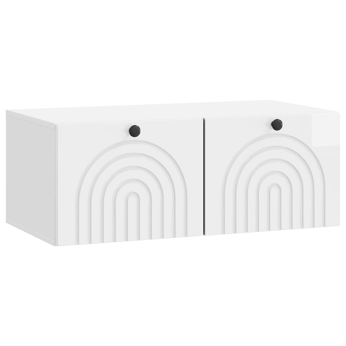 vidaXL Wall-Mounted TV Cabinet High Gloss White 78.5 x 41 x 30 cm 2
