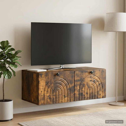 vidaXL Wall-Mounted TV Cabinet Smoked Oak 78.5 x 41 x 30 cm 4