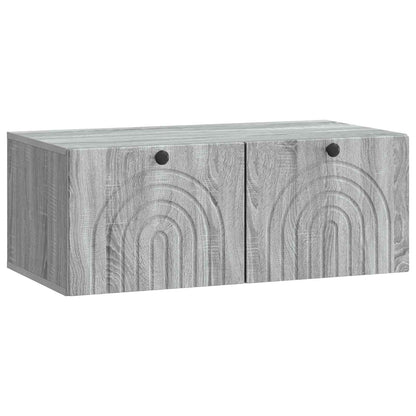 vidaXL Wall-Mounted TV Cabinet Grey Sonoma 78.5 x 41 x 30 cm 2