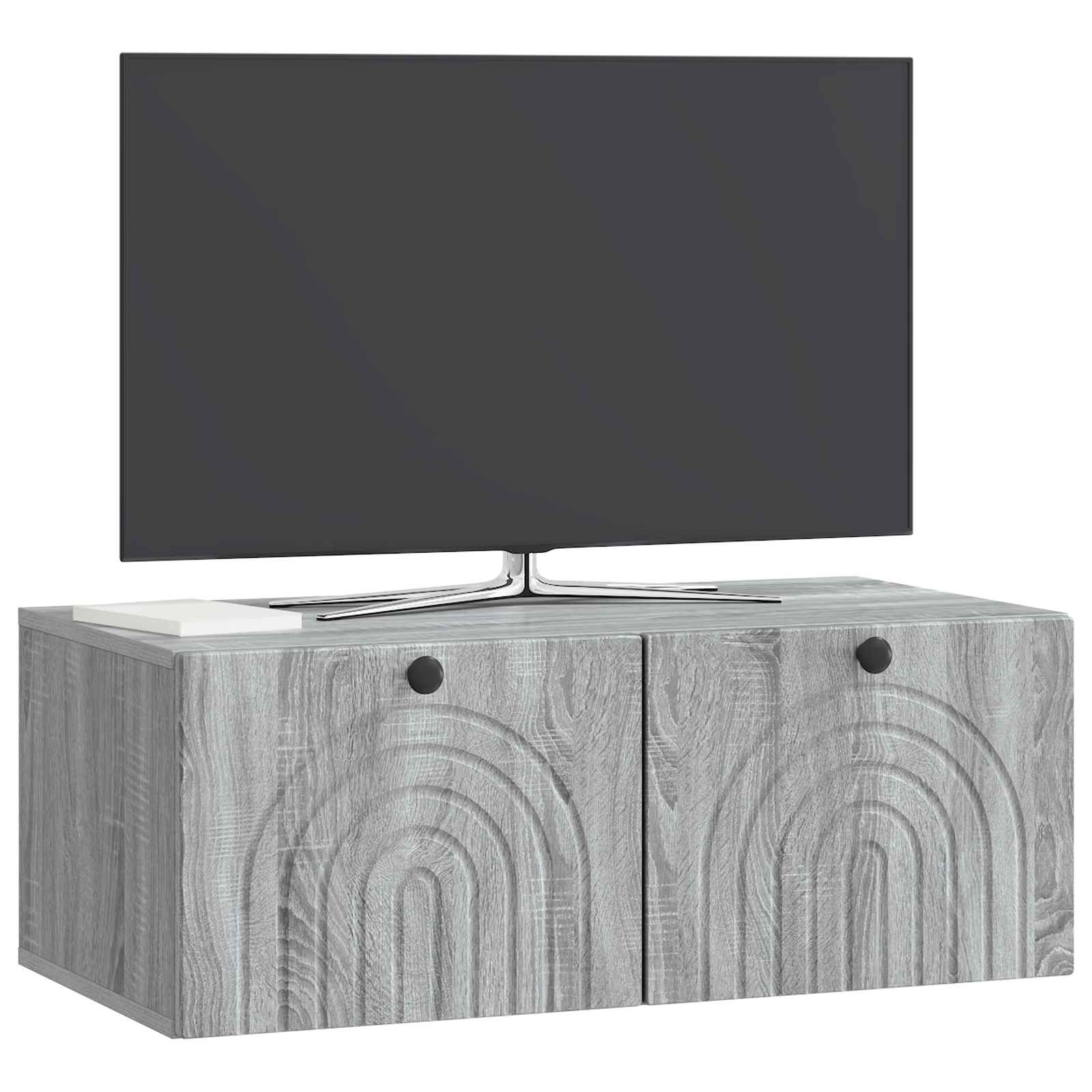 vidaXL Wall-Mounted TV Cabinet Grey Sonoma 78.5 x 41 x 30 cm 3