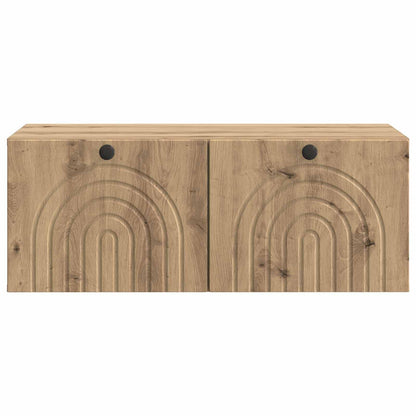 vidaXL Wall-Mounted TV Cabinet 78.5 x 41 x 30 cm Artisan Oak 6