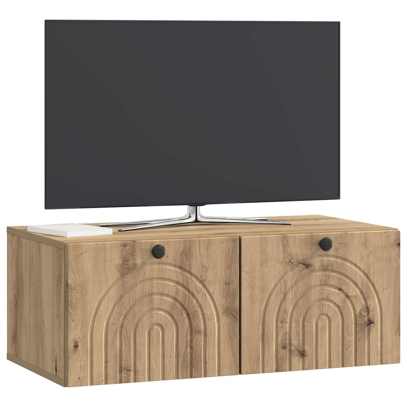 vidaXL Wall-Mounted TV Cabinet 78.5 x 41 x 30 cm Artisan Oak 3