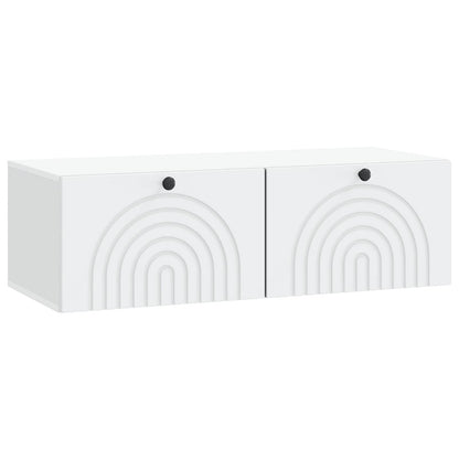 vidaXL Wall-Mounted TV Cabinet 99 x 41 x 30 cm White Engineered Wood 2
