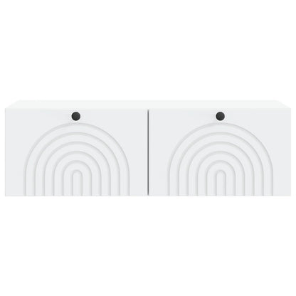 vidaXL Wall-Mounted TV Cabinet 99 x 41 x 30 cm White Engineered Wood 6