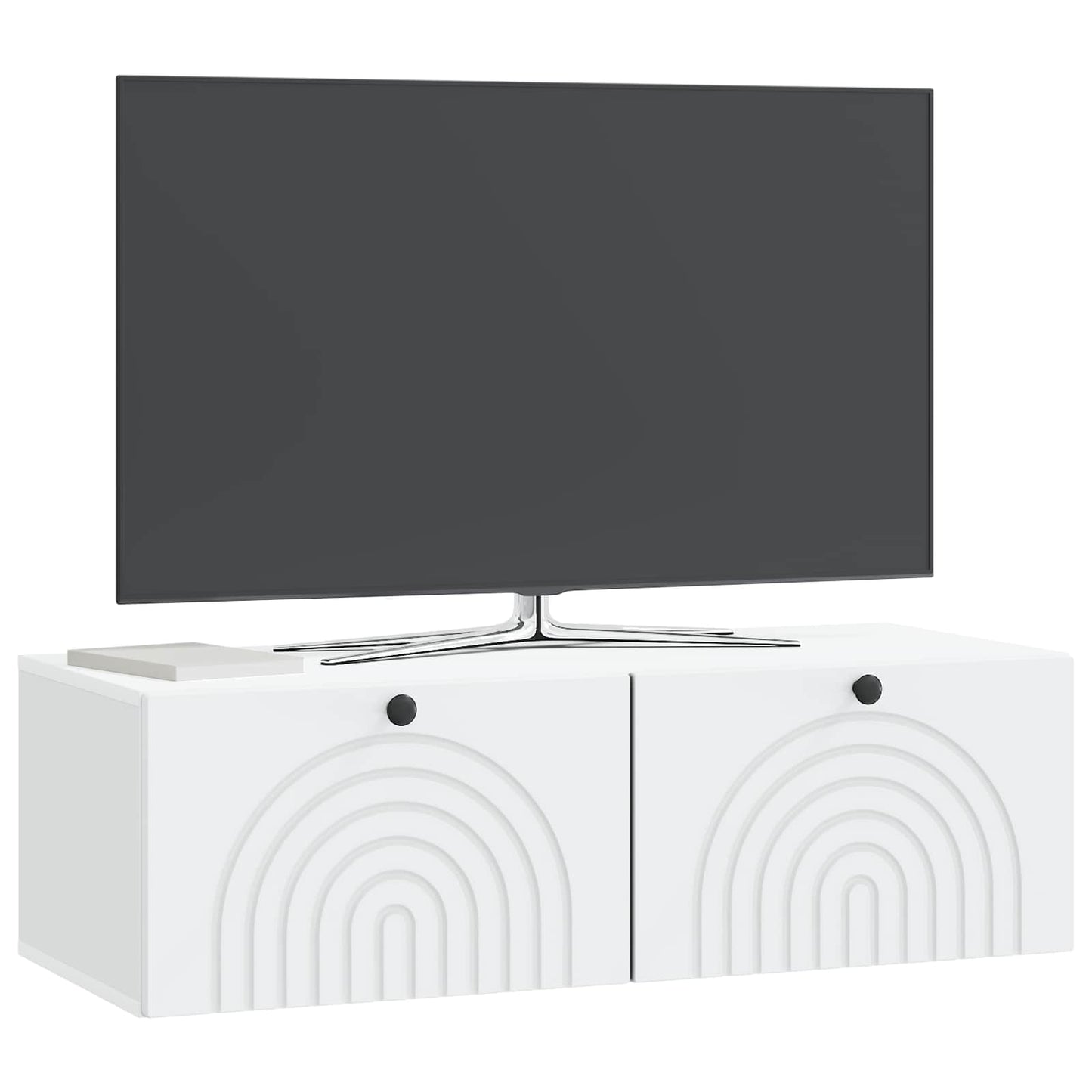 vidaXL Wall-Mounted TV Cabinet 99 x 41 x 30 cm White Engineered Wood 3