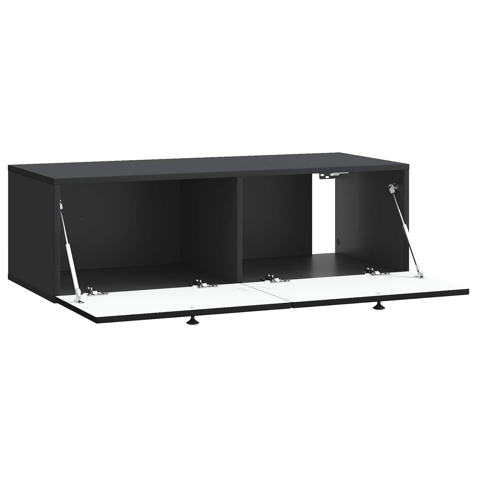 vidaXL Wall-Mounted TV Cabinet Black 99 x 41 x 30 cm Engineered Wood 5