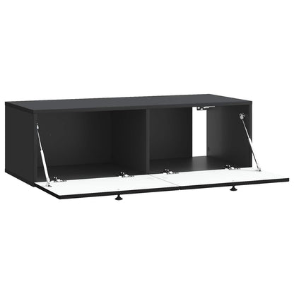 vidaXL Wall-Mounted TV Cabinet Black 99 x 41 x 30 cm Engineered Wood 5