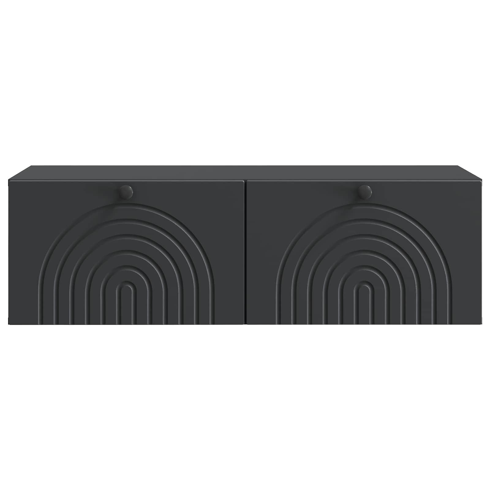 vidaXL Wall-Mounted TV Cabinet Black 99 x 41 x 30 cm Engineered Wood 6
