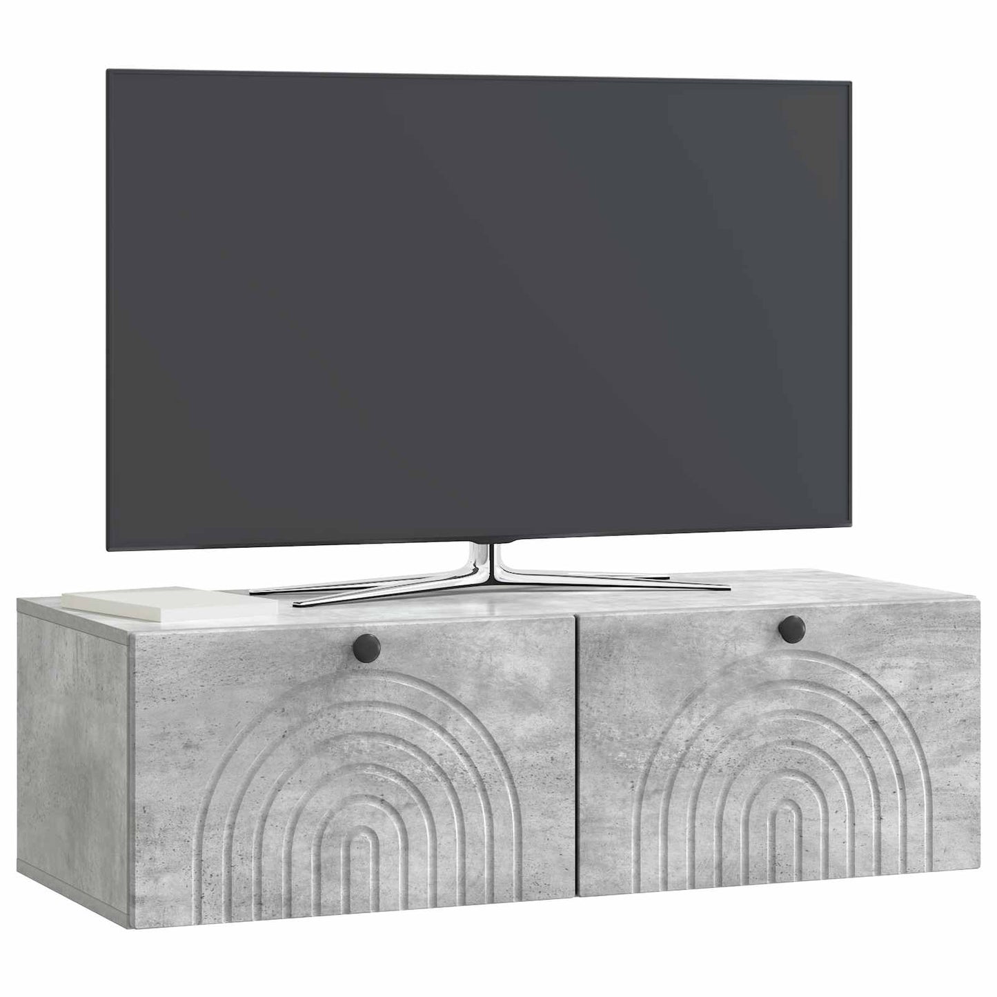 vidaXL Wall-Mounted TV Cabinet Concrete Grey 99 x 41 x 30 cm 3
