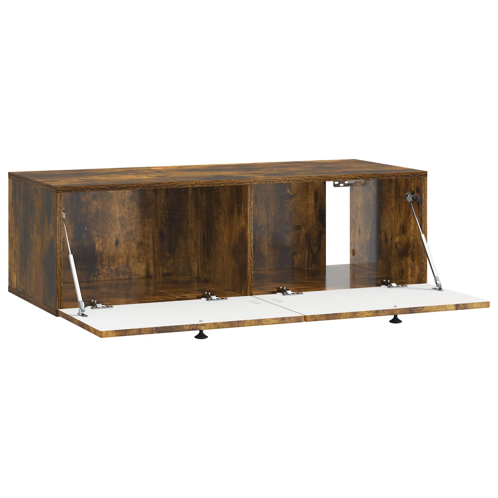 vidaXL Wall-Mounted TV Cabinet Wall-mounted Smoked Oak 99 x 41 x 30 cm 5