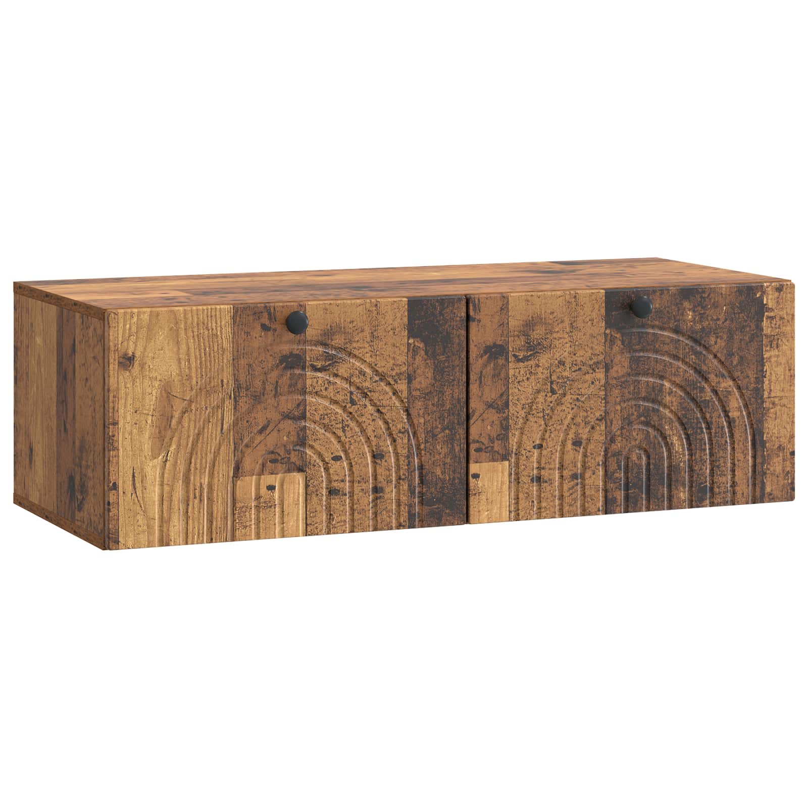 vidaXL Wall-Mounted TV Cabinet Wall-mounted Old Wood 99 x 41 x 30 cm 2