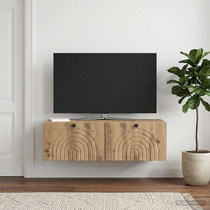 vidaXL Wall-Mounted TV Cabinet 99 x 41 x 30 cm Artisan Oak 1