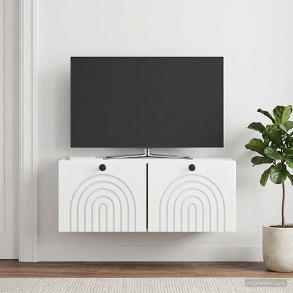 vidaXL Wall-Mounted TV Cabinet High Gloss White 78.5 x 31 x 30 cm 4
