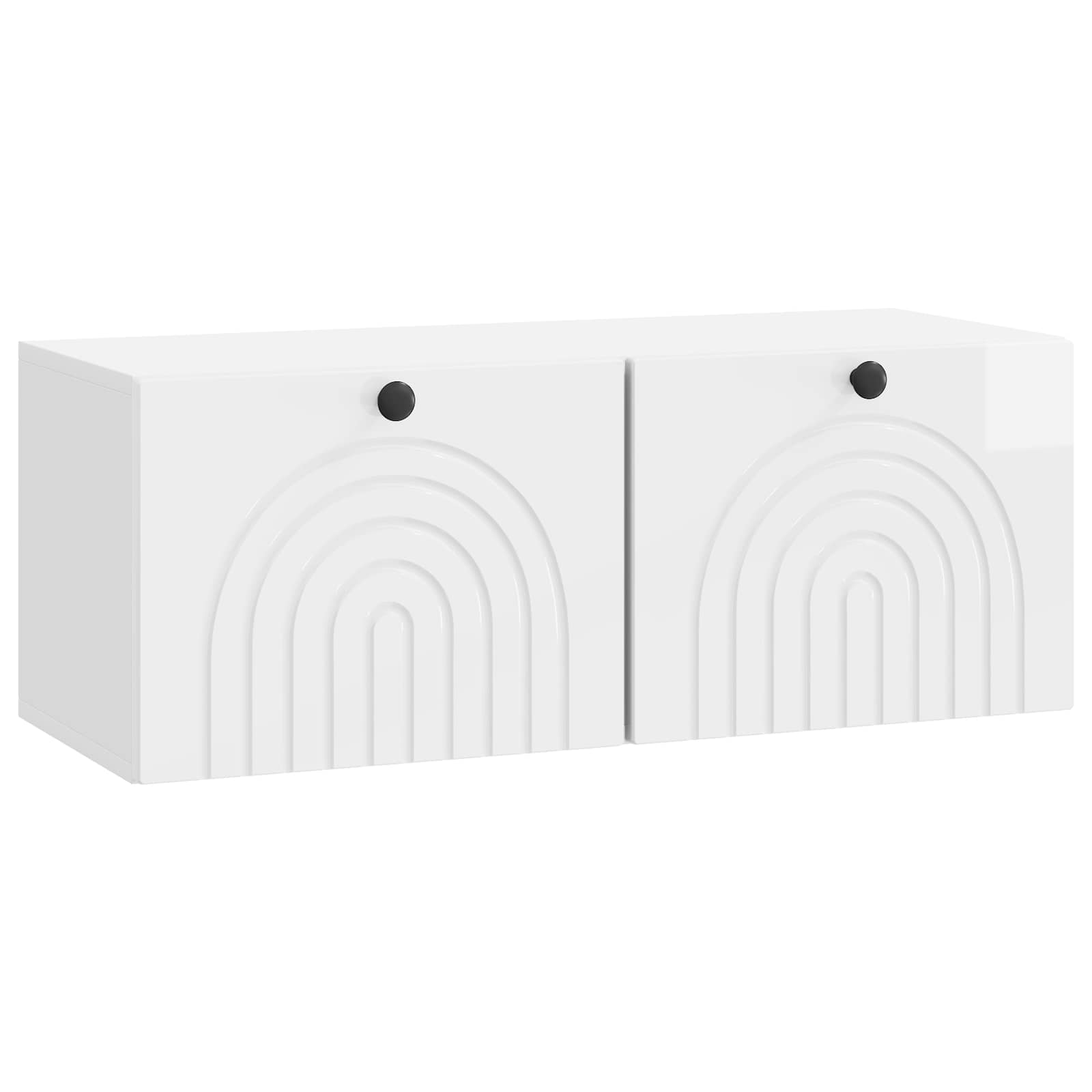 vidaXL Wall-Mounted TV Cabinet High Gloss White 78.5 x 31 x 30 cm 2