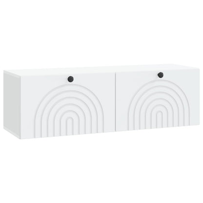vidaXL Wall-Mounted TV Cabinet White 98 x 31 x 30 cm Engineered Wood 2