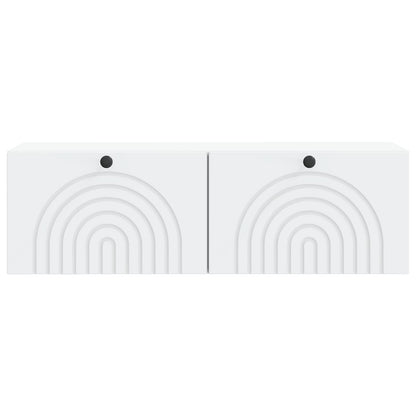 vidaXL Wall-Mounted TV Cabinet White 98 x 31 x 30 cm Engineered Wood 6