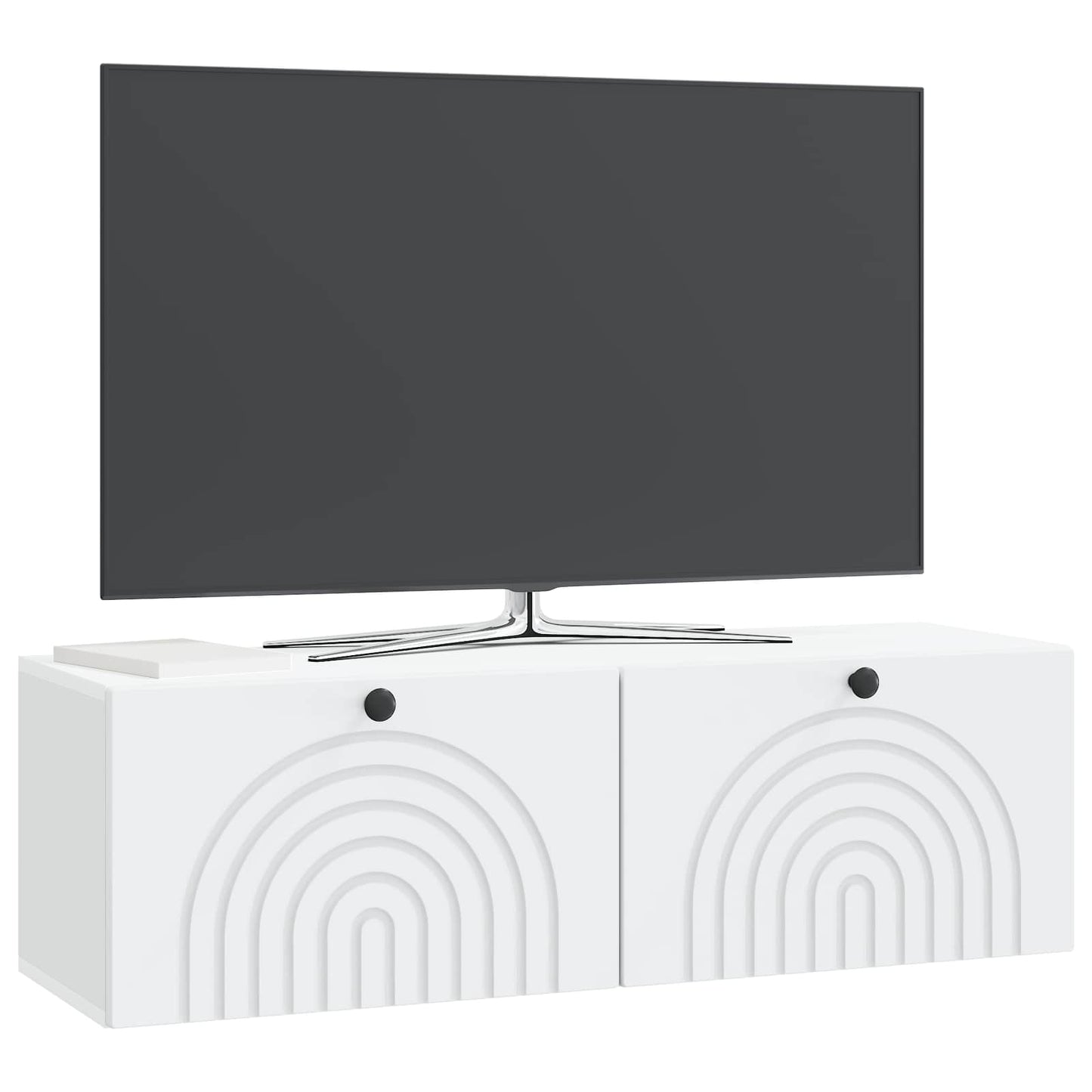 vidaXL Wall-Mounted TV Cabinet White 98 x 31 x 30 cm Engineered Wood 3