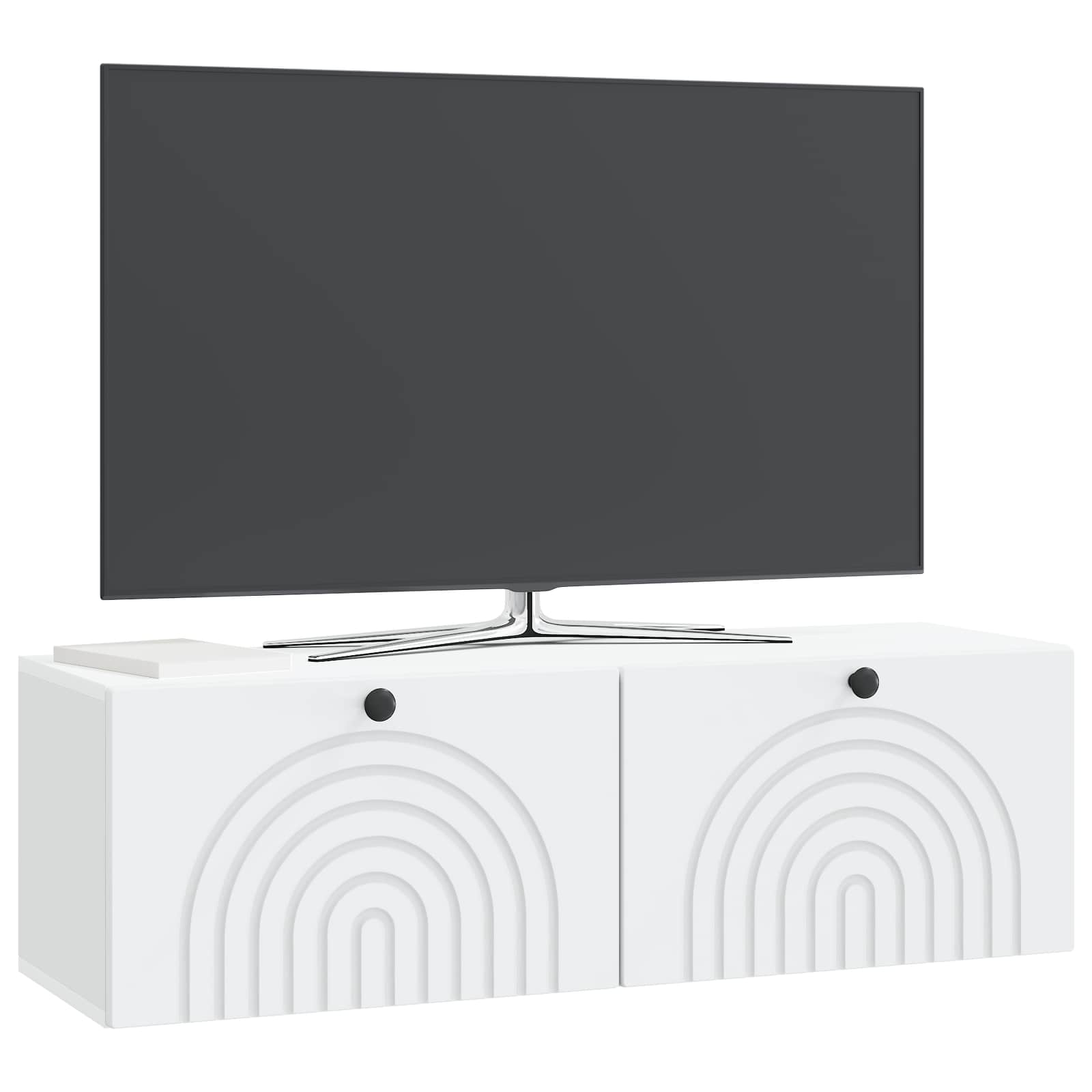 vidaXL Wall-Mounted TV Cabinet White 98 x 31 x 30 cm Engineered Wood 3
