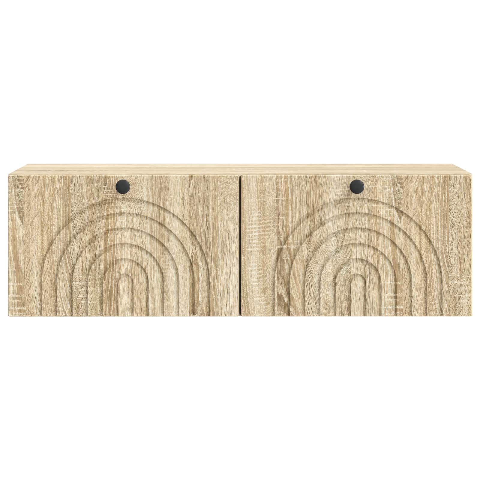 vidaXL Wall-Mounted TV Cabinet Wall-mounted Sonoma Oak 98 x 31 x 30 cm 6