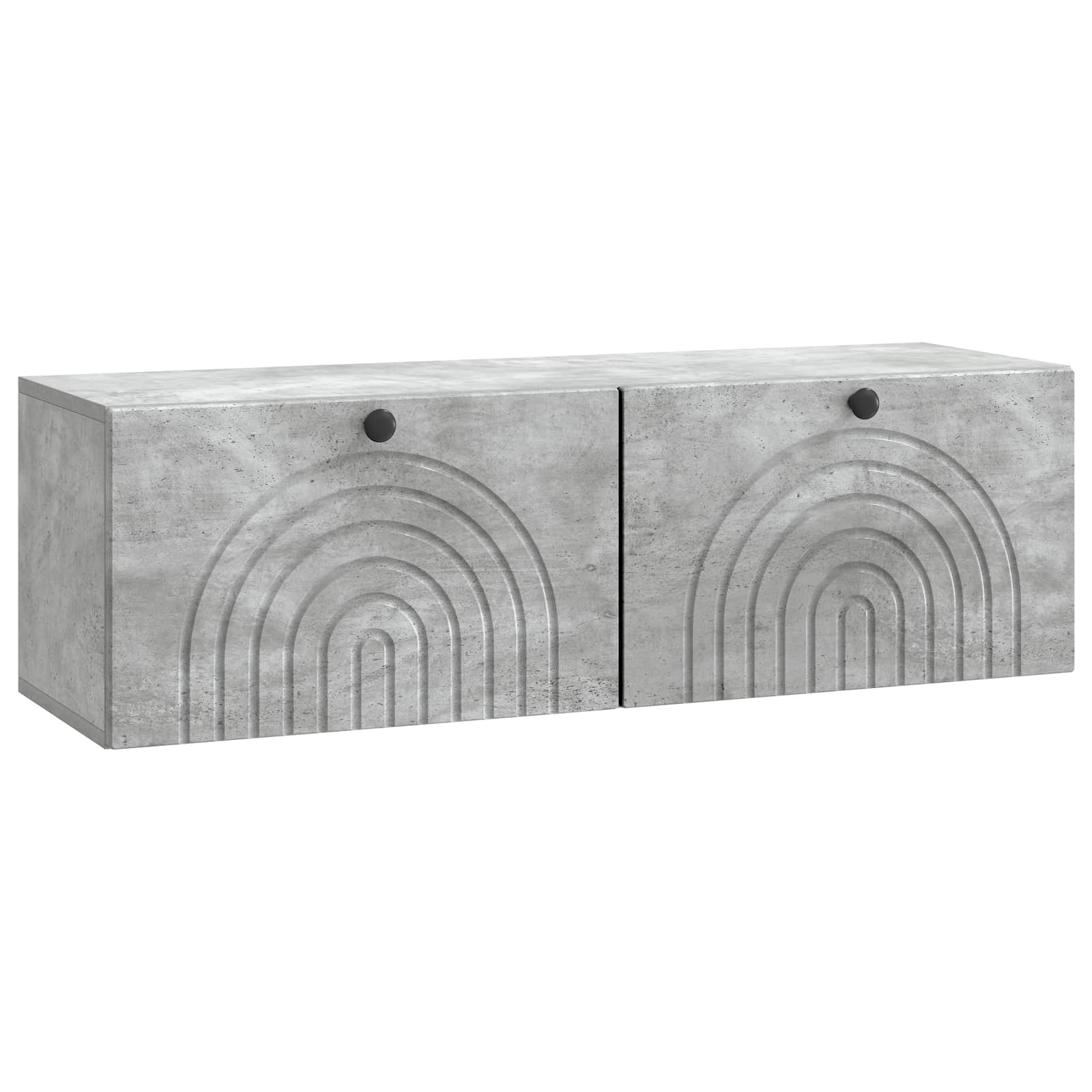 vidaXL Wall-Mounted TV Cabinet Concrete Grey 98 x 31 x 30 cm 2