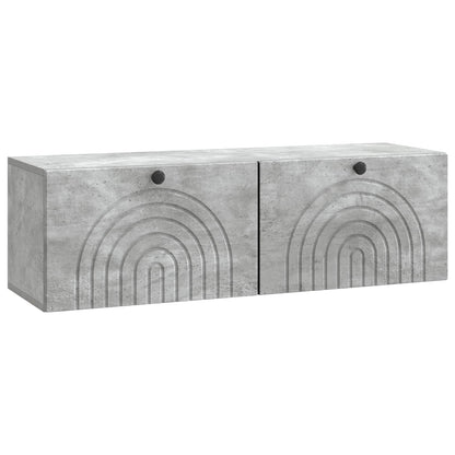 vidaXL Wall-Mounted TV Cabinet Concrete Grey 98 x 31 x 30 cm 2