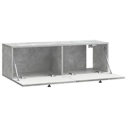 vidaXL Wall-Mounted TV Cabinet Concrete Grey 98 x 31 x 30 cm 5