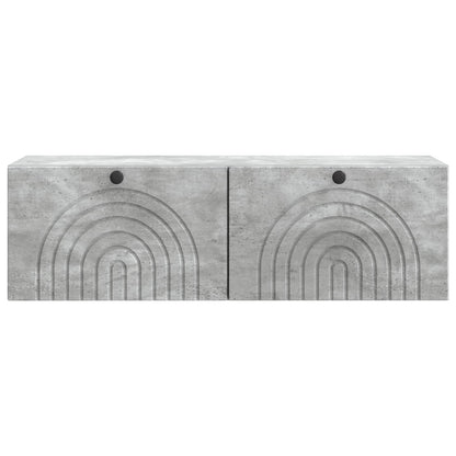 vidaXL Wall-Mounted TV Cabinet Concrete Grey 98 x 31 x 30 cm 6