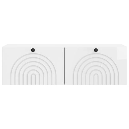 vidaXL Wall-Mounted TV Cabinet High Gloss White 98 x 31 x 30 cm 6
