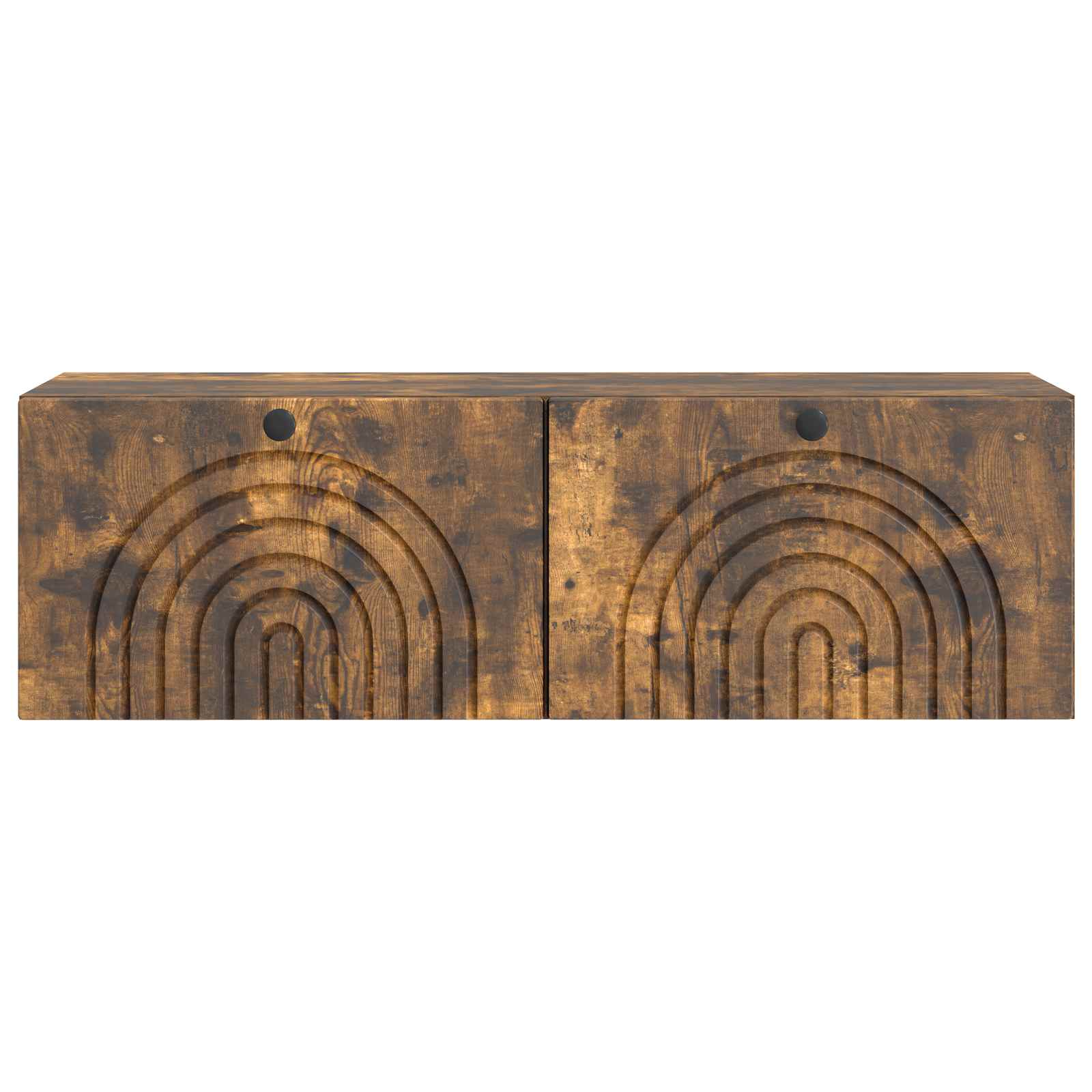 vidaXL Wall-Mounted TV Cabinet Wall-mounted Smoked Oak 98 x 31 x 30 cm 6