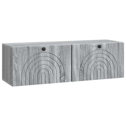 vidaXL Wall-Mounted TV Cabinet Grey Sonoma 98 x 31 x 30 cm 2