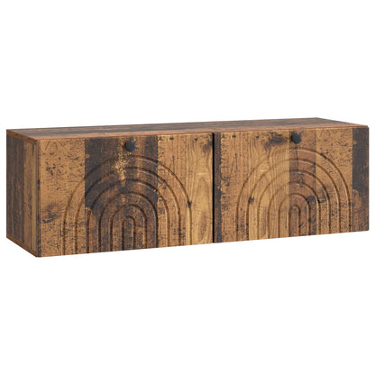 vidaXL Wall-Mounted TV Cabinet Wall-mounted Old Wood 98 x 31 x 30 cm 2