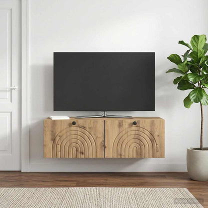 vidaXL Wall-Mounted TV Cabinet 98 x 31 x 30 cm Artisan Oak 1