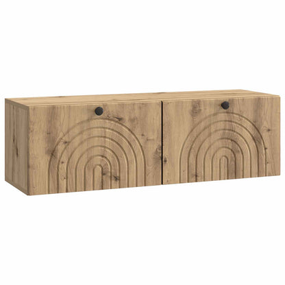 vidaXL Wall-Mounted TV Cabinet 98 x 31 x 30 cm Artisan Oak 2
