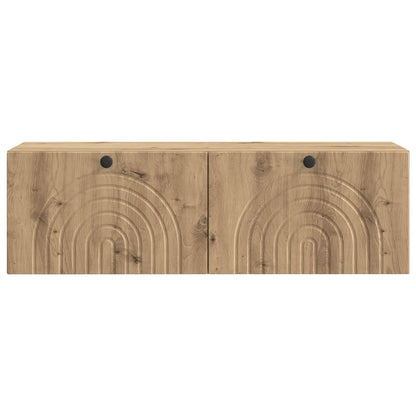 vidaXL Wall-Mounted TV Cabinet 98 x 31 x 30 cm Artisan Oak 6