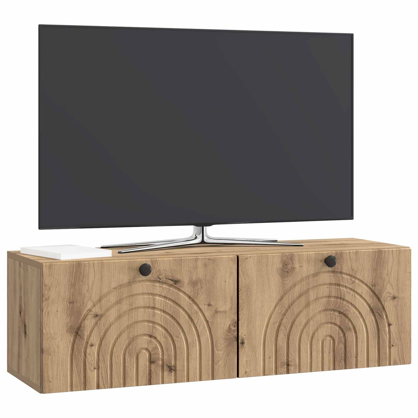 vidaXL Wall-Mounted TV Cabinet 98 x 31 x 30 cm Artisan Oak 3