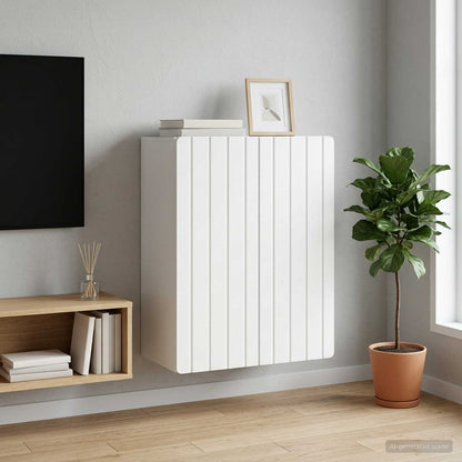 vidaXL Wall-Mounted Cabinet White 59 x 31 x 64 cm Engineered Wood 1