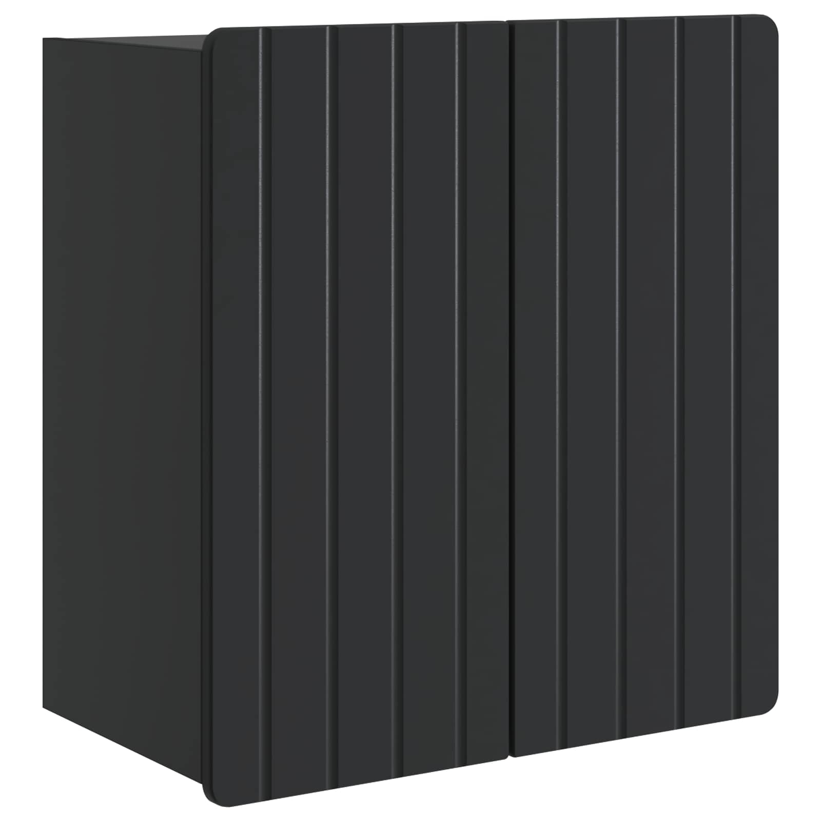 vidaXL Wall-Mounted Cabinet Black 59 x 31 x 64 cm Engineered Wood 2