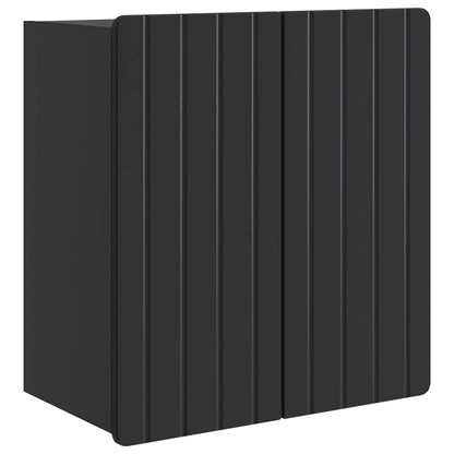 vidaXL Wall-Mounted Cabinet Black 59 x 31 x 64 cm Engineered Wood 2