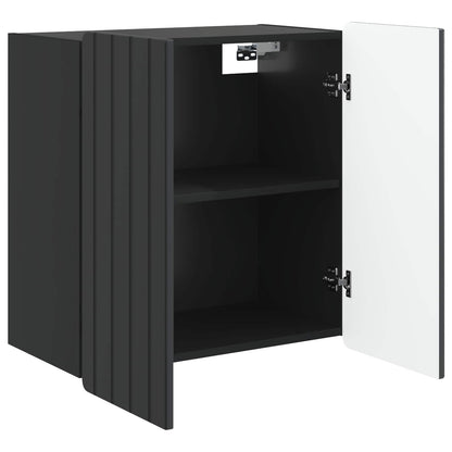 vidaXL Wall-Mounted Cabinet Black 59 x 31 x 64 cm Engineered Wood 3